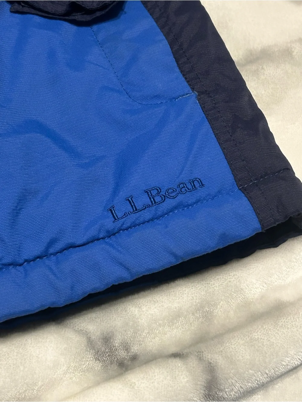 Vtg L.L. Bean Kids Blue Thinsulate Winter Ski Jacket Parka Coat Size M 5/6
